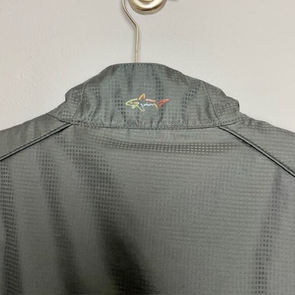 Greg Norman M/M Full-Zip Windbreaker Golf Jacket Gray Country Club Active Light - Picture 8 of 9